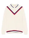Gucci Sylvie Web-detail Sweater In Neutrals