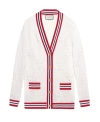 Gucci Sylvie Web Knitted Cardigan In White