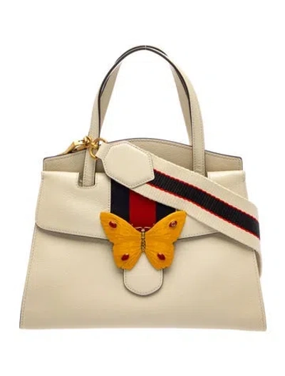 Pre-owned Gucci Sylvie Web Linea Totem Medium In Neutral