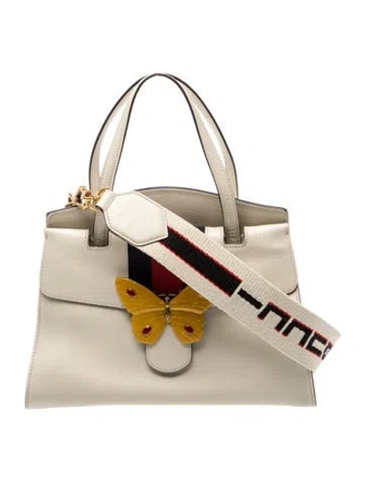Pre-owned Gucci Sylvie Web Linea Totem In Neutral