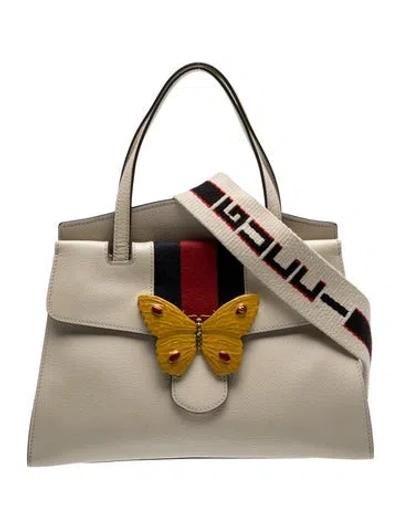 Pre-owned Gucci Sylvie Web Linea Totem In Neutrals