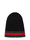 GUCCI SYLVIE WEB RIBBED KNIT BEANIE