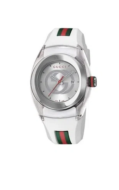 Pre-owned Gucci Sync Watch Ya137302 White 36mm