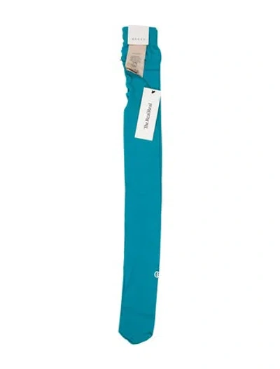 Pre-owned Gucci Synthetic  Knee High Socks W/tags In Blue