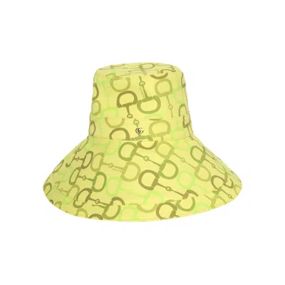 Pre-owned Gucci T. Sepang Horsebit Twist Bucket Hat 'citron' | Yellow | Women's Size S