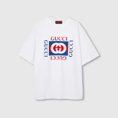Gucci Interlocking G Cotton Jersey T-shirt In White