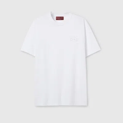 GUCCI GUCCI T-SHIRT AUS BAUMWOLLJERSEY MIT STICKEREI