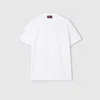 Gucci T-shirt Aus Baumwolljersey Mit Stickerei In White