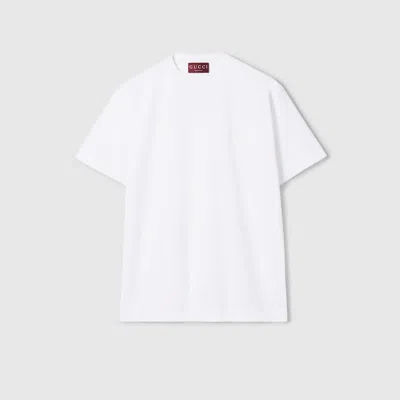 GUCCI GUCCI T-SHIRT AUS BAUMWOLLJERSEY MIT STICKEREI