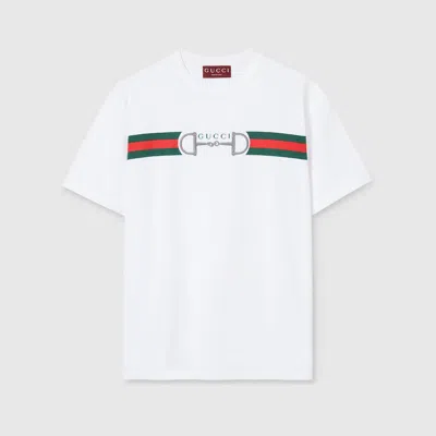 Gucci Crew Neck Short Sleeve Graphic Print T-shirt In White