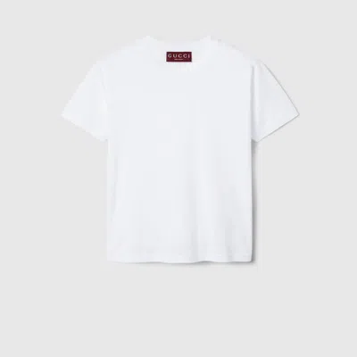 GUCCI GUCCI COTTON JERSEY T-SHIRT WITH EMBROIDERY