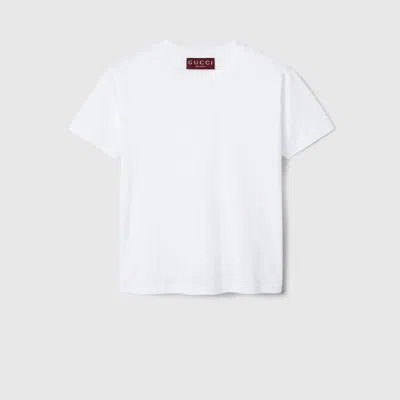 GUCCI GUCCI EMBROIDERED COTTON JERSEY T-SHIRT