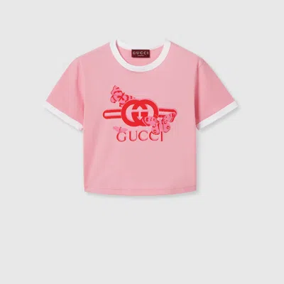 Gucci Cotton Jersey T-shirt In Sugar Pink