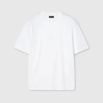 Gucci T-shirt Aus Weichem Rayon-jersey Mit Stickerei In White