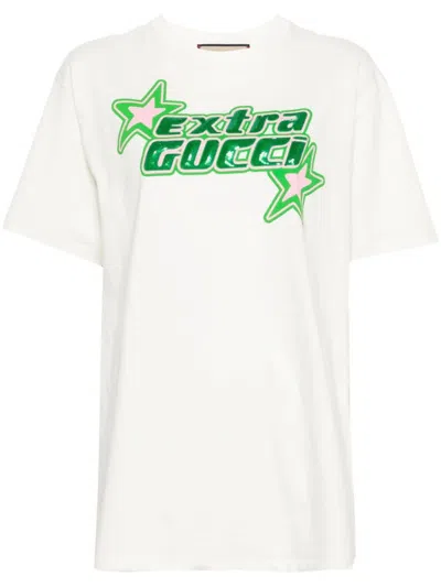 Gucci T-shirt In Beige