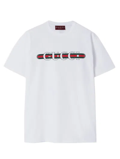 Gucci T-shirt Con Logo In White