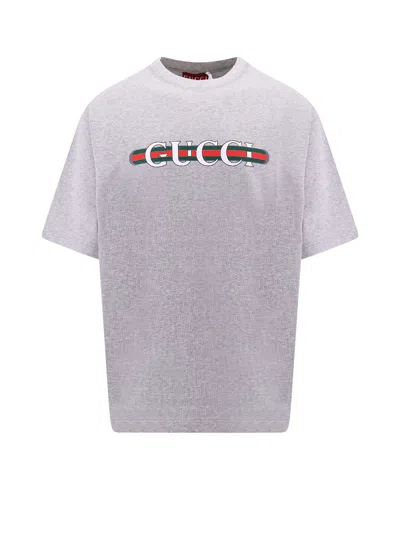 Gucci Men Cotton Jersey T-shirt With Print In White