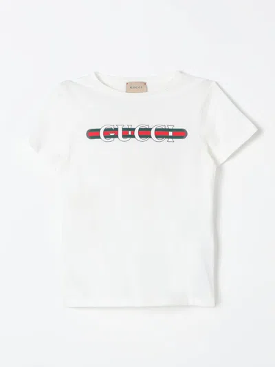 Gucci Kids' T-shirt  Kinder Farbe Weiss In White
