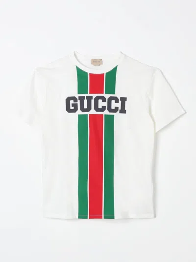 Gucci Kids' T-shirt  Kinder Farbe Weiss In White