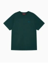 Gucci Men Cotton T-shirt With Embroidered Gg Incrocio Logo In Green