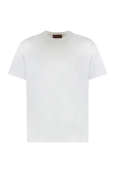 Gucci T-shirt In Cotton With Logo In White