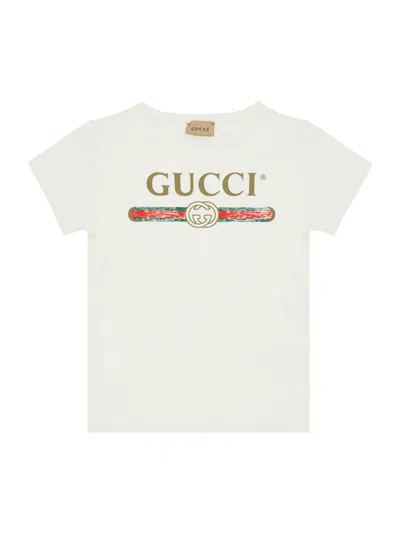 Gucci T-shirt Per Bambino In White