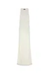 Gucci Long Crepe Dress Back Detail In White