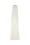 Gucci Long Crepe Dress Back Detail In White