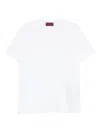 Gucci Women White Crewneck T-shirt With Tonal Horsebit Embroidery On The Front In Cotton Woman In White