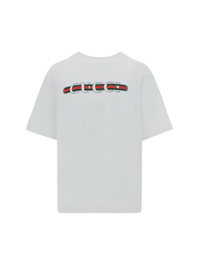 Gucci Men Cotton Jersey T-shirt With Print In White