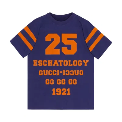Pre-owned Gucci T-shirt With '25  Eschatology And Blind For Love 1921' Print 'orange/vintage Ink' | Men's