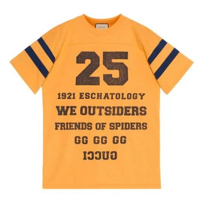 Gucci T-shirt With 25  Print 'crop Inchiostro'