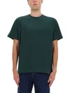 Gucci Men Cotton T-shirt With Embroidered Gg Incrocio Logo In Green