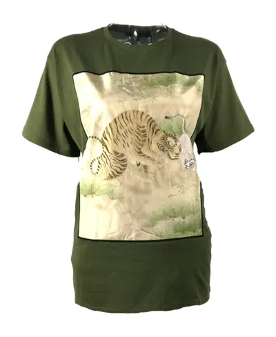 Gucci T-shirt With Round Neck And Short Sleeves In Green