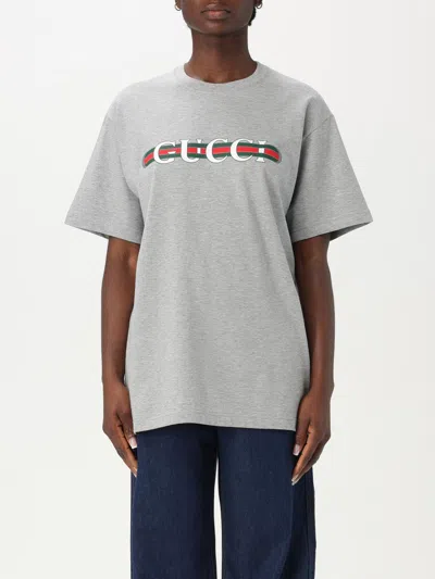 GUCCI GUCCI T-SHIRT WOMAN GREY
