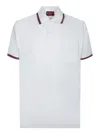 Gucci Web Stripe Cotton-blend Pique Polo Shirt In White