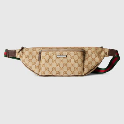 Gucci Tag Large Belt Bag In Sand