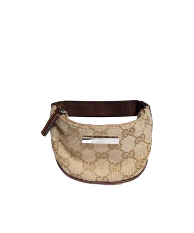Gucci Tag Mini Coin Purse In Brown