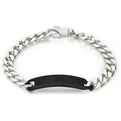 Gucci Tag Sterling Silver Chain Bracelet - Yba797167001