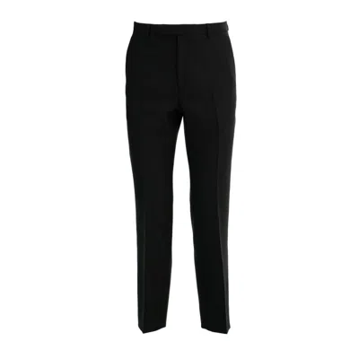 Gucci Tailored Black Fo Pants With Classic Waistband