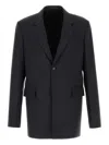 Gucci Graphite Blazer Single-breasted Notched Lapel In Black