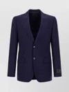 Gucci Tailored Blazer With Front Pockets And Notch Lapel In Blue