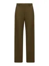 Gucci Tailored Canvas Gg Trousers In Green