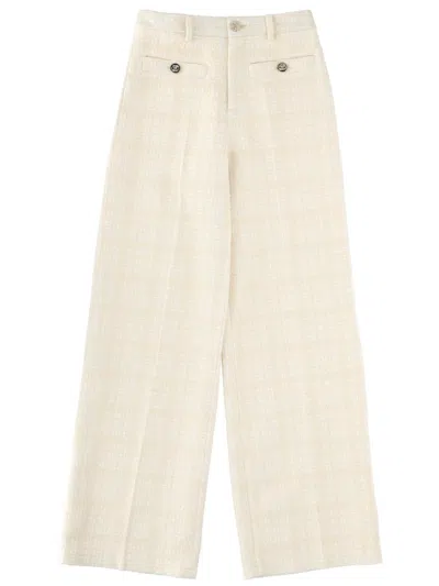 Gucci Tailored Cotton Trousers In Neutral
