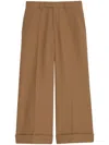 Gucci Tailored Cropped Trousers In Braun