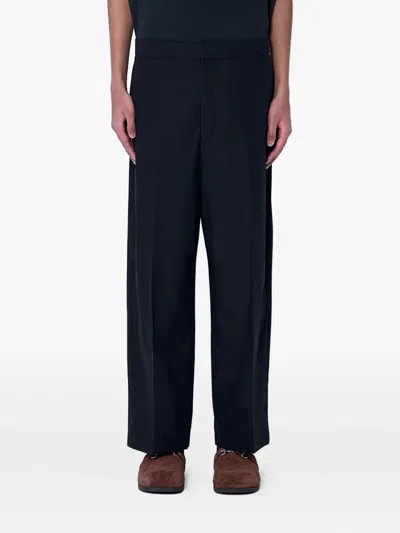 Gucci Tailored-dart Cotton Trousers In Gray