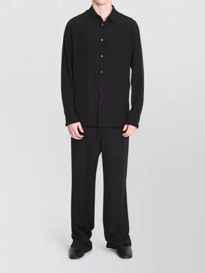 Gucci Tailored Silk Crepe De Chine Shirt In Black