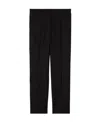 Gucci Wool Blend Twill Pant With Logo In Black