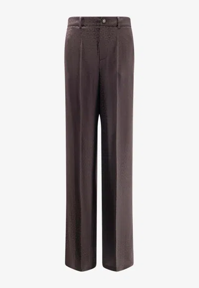 Gucci Tailored Straight-leg Pants In Brown