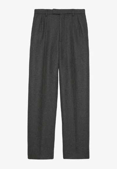Gucci Luxurious Dark Grey Trousers With Wool And Cashmere Blend